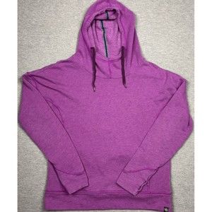 The North Face hoodie pullover womens medium purple long sleeve draw string EUC